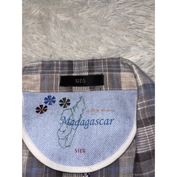 Sieg Madagascar men's sz. S plaid blazer. New w/out tags. Fabulous item - Picture 3 of 8